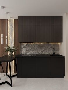 Фото № 5: Дизайн-проект двухкомнатной квартиры 39.15  м² Современный стиль для ЖК Метрополия