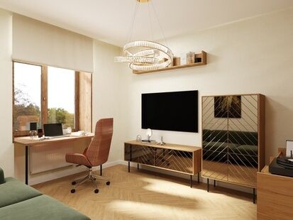 Фото № 5: Дизайн-проект четырехкомнатной квартиры 92.87  м² Стиль Модернизм для ЖК Московский