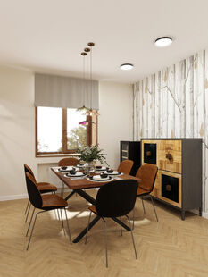 Фото № 2: Дизайн-проект четырехкомнатной квартиры 92.87  м² Стиль Модернизм для ЖК Московский