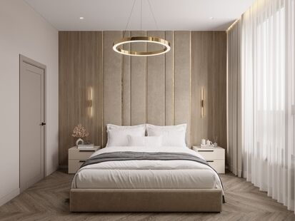 Фото № 2: Дизайн-проект четырехкомнатной квартиры 98.3  м² Стиль Модернизм для ЖК Foriver