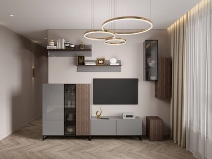 Фото № 4: Дизайн-проект четырехкомнатной квартиры 98.3  м² Стиль Модернизм для ЖК Foriver