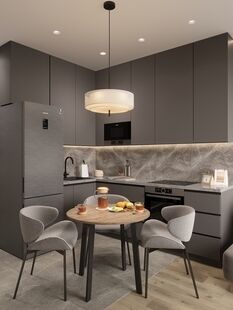 Фото № 5: Дизайн-проект двухкомнатной квартиры 38.15  м² Современный стиль для ЖК Символ