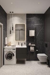 Фото № 2: Дизайн-проект двухкомнатной квартиры 38.15  м² Современный стиль для ЖК Символ