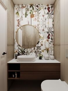 Фото № 3: Дизайн-проект трехкомнатной квартиры 77.4  м² Стиль Контемпорари для ЖК Сказка