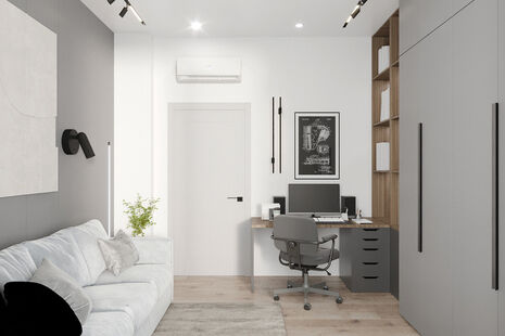 Фото № 2: Дизайн-проект четырехкомнатной квартиры 72.76  м² Современный стиль для ЖК Прокшино