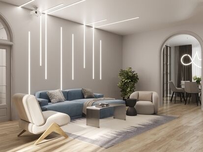 Фото № 6: Дизайн-проект дома/коттеджа 144.42  м² Современный стиль для этажа дома в г. нальчик