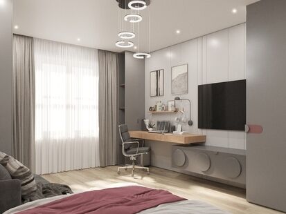 Фото № 2: Дизайн-проект дома/коттеджа 144.42  м² Современный стиль для этажа дома в г. нальчик