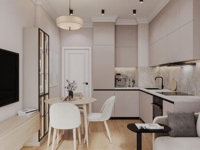 Фото № 1: Дизайн-проект трехкомнатной квартиры 72.8  м² Стиль Модернизм для ЖК Северный Парк