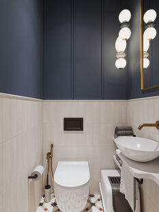 Фото № 6: Дизайн-проект четырехкомнатной квартиры 80.11  м² Стиль Модернизм для ЖК Лучи