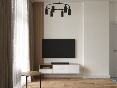 Фото № 4: Дизайн-проект двухкомнатной квартиры 36.17  м² Современный стиль для ЖК Московский