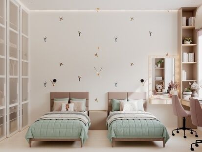 Фото № 3: Дизайн-проект трехкомнатной квартиры 60.9  м² Современный стиль для ЖК Скандинавия